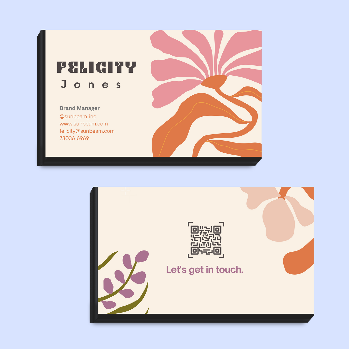 Floral Bloom Card Template