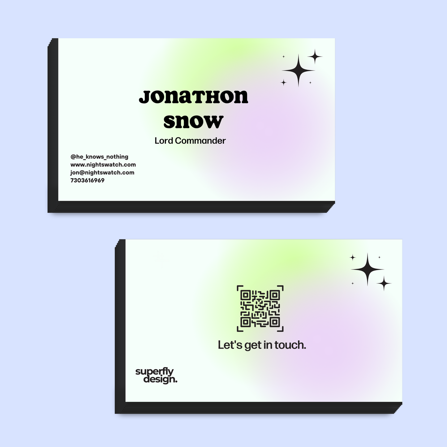 Jon Snow Card Template