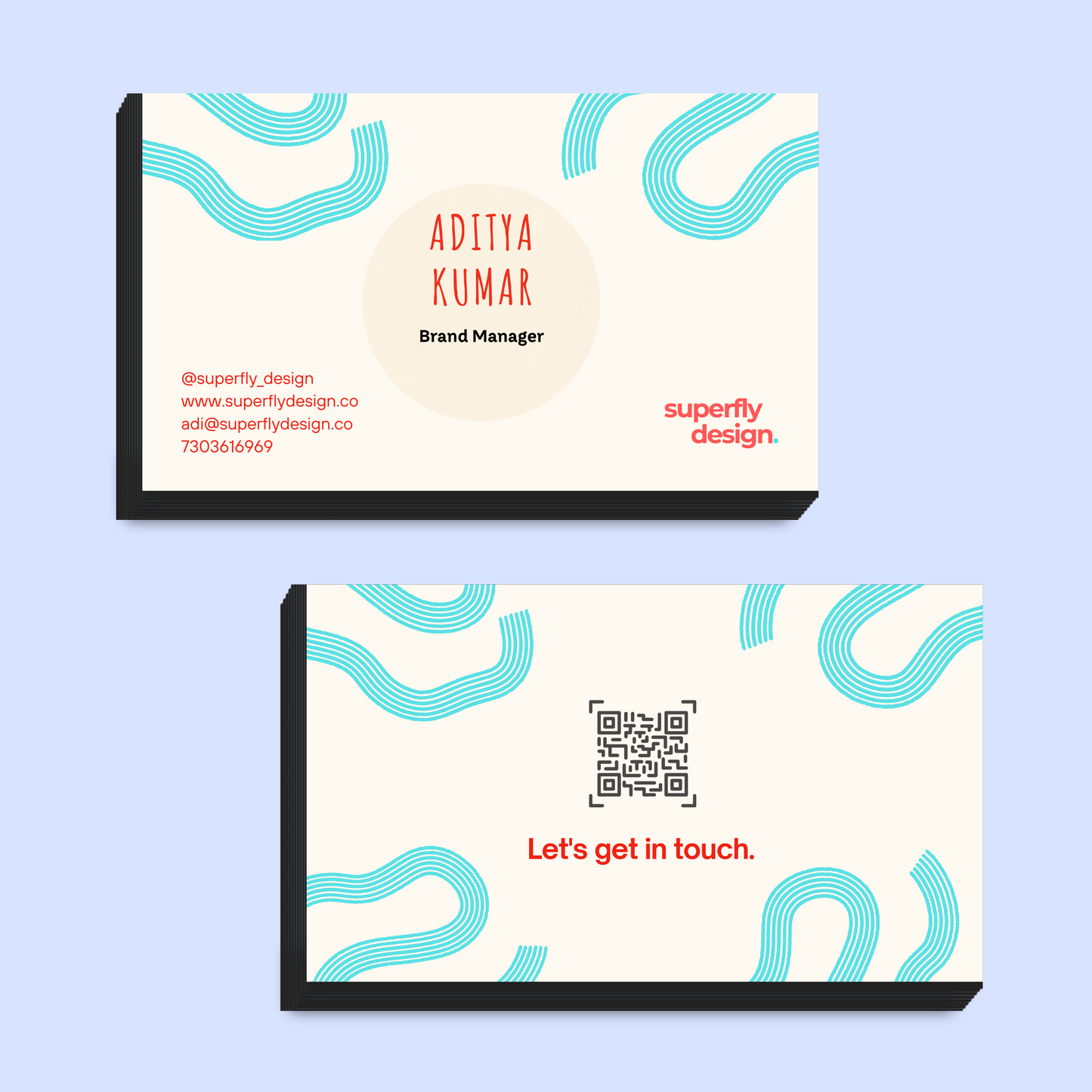 Curly Card Template - 1