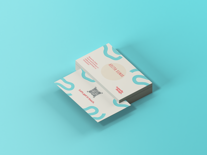 Curly Card Template - 1